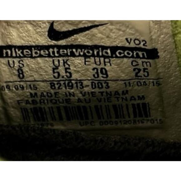 Nike Metcon 2 Flyknit Womens 7.5 Running Shoe 821913-003 Platinum Green Blue - Picture 6 of 6